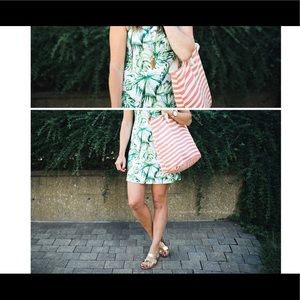 SOLD-Boutique Palm print shift dress